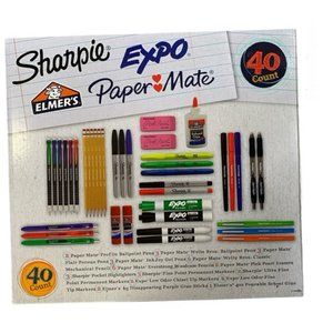 Sharpie Expo Elmer's Paper Mate 40 Count School Office Supply Set Kit